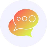 Speech bubble Icon Minimal Gradient Style vector
