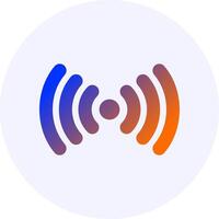 Signal Icon Minimal Gradient Style vector
