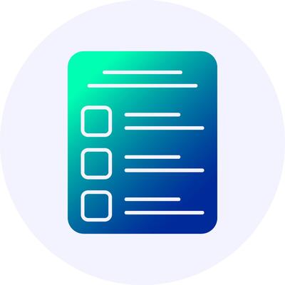 Task List Icon Minimal Gradient Style