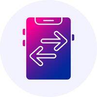 Transfer Icon Minimal Gradient Style vector
