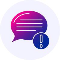 Warning Icon Minimal Gradient Style vector