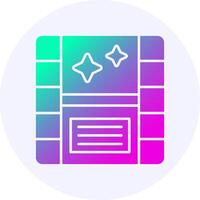 Camera roll Icon Minimal Gradient Style vector