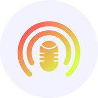 Podcasts Logo Icon Minimal Gradient Style vector