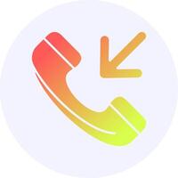 Incoming call Icon Minimal Gradient Style vector