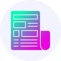 News Icon Minimal Gradient Style vector