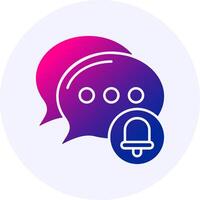 Silent mode Icon Minimal Gradient Style vector