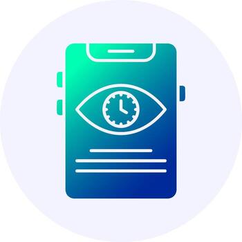Screen timeout Icon Minimal Gradient Style vector
