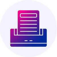 Print job Icon Minimal Gradient Style vector