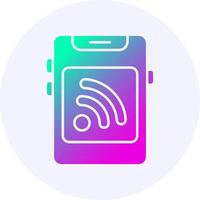 Cast Icon Minimal Gradient Style vector