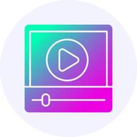 Play Icon Minimal Gradient Style vector