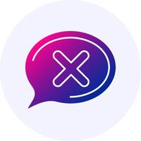 Cross Icon Minimal Gradient Style vector