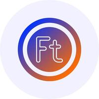 Hungarian Forint Sign Icon Minimal Gradient Style vector
