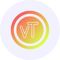 Vanuatu Vatu Sign Icon Minimal Gradient Style vector