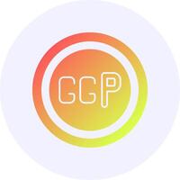 Guernsey Pound Sign Icon Minimal Gradient Style vector
