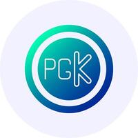 Papua New Guinean Kina Sign Icon Minimal Gradient Style vector