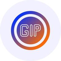 Gibraltar Pound Sign Icon Minimal Gradient Style vector