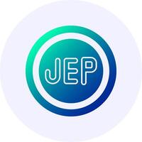 Jersey Pound Sign Icon Minimal Gradient Style vector