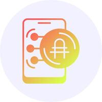 Argentine Peso in Mobile Icon Minimal Gradient Style vector