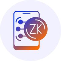 Zambian Kwacha in Mobile Icon Minimal Gradient Style vector