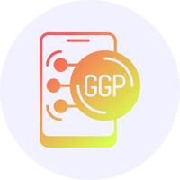 Guernsey Pound in Mobile Icon Minimal Gradient Style vector