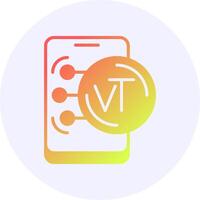 Vanuatu Vatu in Mobile Icon Minimal Gradient Style vector