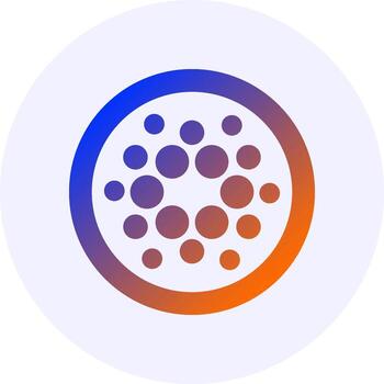 Cardano Icon Minimal Gradient Style vector