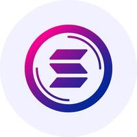 Solana Icon Minimal Gradient Style vector