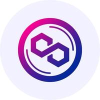 Polygon Icon Minimal Gradient Style vector
