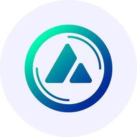 Avalanche Icon Minimal Gradient Style vector