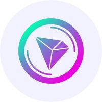 Tron Icon Minimal Gradient Style vector