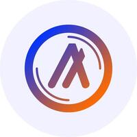 Algorand Icon Minimal Gradient Style vector