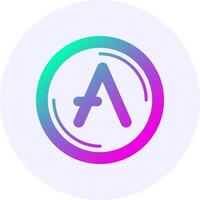Aave Icon Minimal Gradient Style vector