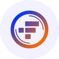 FTX Token Icon Minimal Gradient Style vector