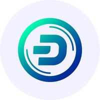 Dash Icon Minimal Gradient Style vector