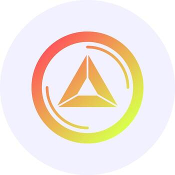 Basic Attention Token Icon Minimal Gradient Style vector