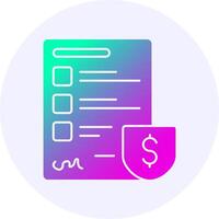 Retirement Plan Icon Minimal Gradient Style vector