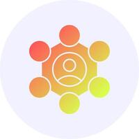 Union Organizer Icon Minimal Gradient Style vector