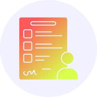 Job Fair Icon Gradient Style vector