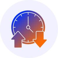 Clocking In Out Icon Minimal Gradient Style vector