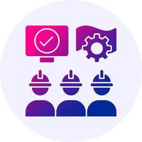 Labour Rights Protest Icon Minimal Gradient Style vector