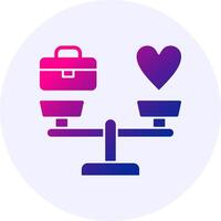 Work Life Balance Icon Gradient Style vector