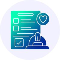 Health and Safety Icon Minimal Gradient Style vector