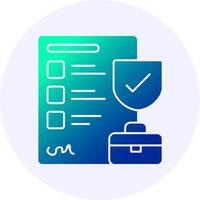 Job Security Icon Minimal Gradient Style vector