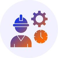 Fair Labor Practices Icon Minimal Gradient Style vector