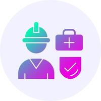 Occupational Health Icon Minimal Gradient Style vector