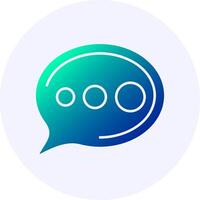 Chat message Icon Minimal Gradient Style vector