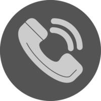 Phone call Solid Grey Minimal Circle Icon vector