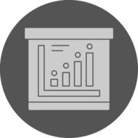 Growth Solid Grey Minimal Circle Icon vector