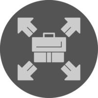 Expansion Solid Grey Minimal Circle Icon vector