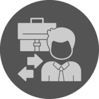 Business to consumer Solid Grey Minimal Circle Icon vector